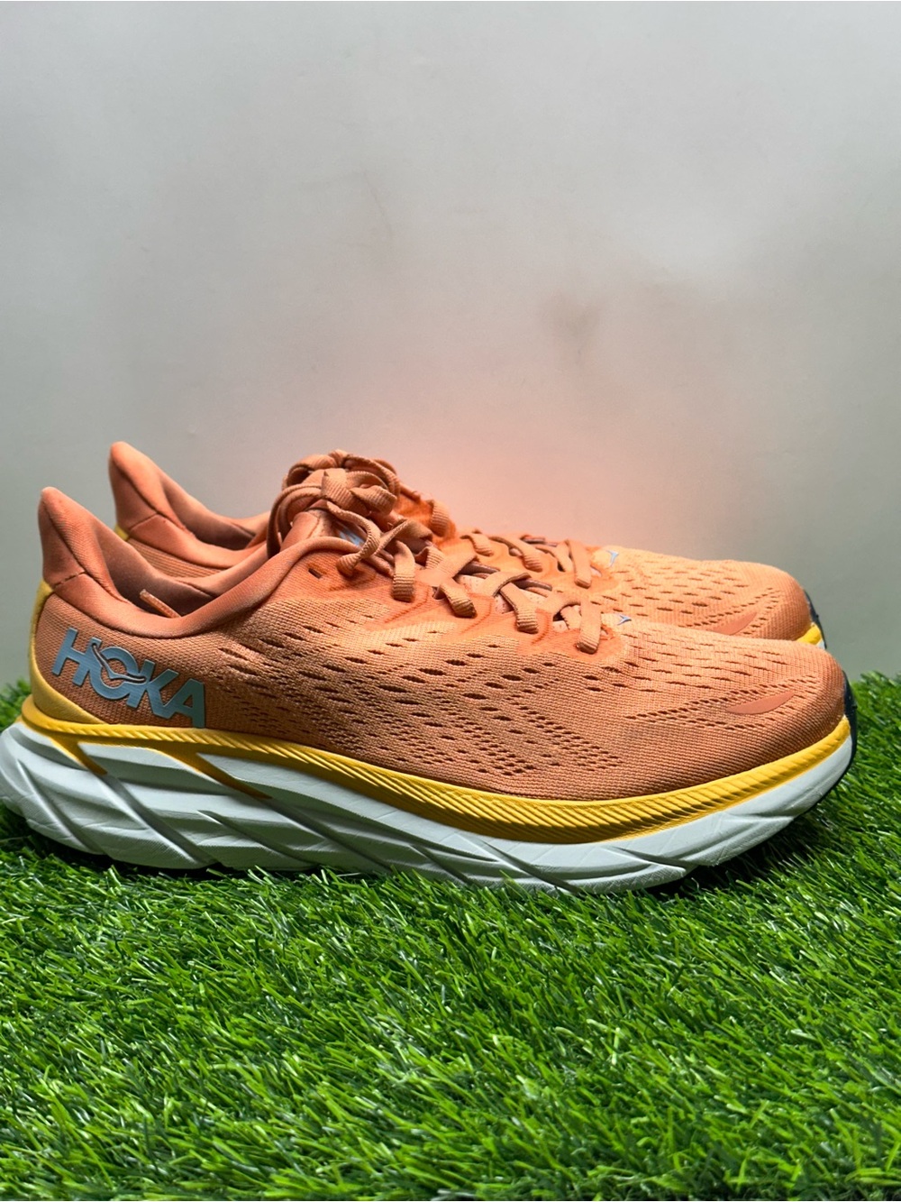 HOKA Clifton 8 Womens  8D  Orange 1121375 Running Shoes Comfort